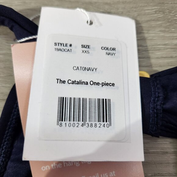 Andie Swim The Catalina One Piece Swimsuit Navy New With Tags Women's Size XXS - Picture 8 of 15